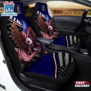 US Navy Car Seat Cover Bald Eagle US Flag Car Interior Accessories