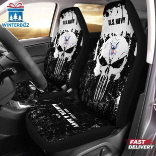 US Navy Skull Car Seat Covers USN Army Car Accessories