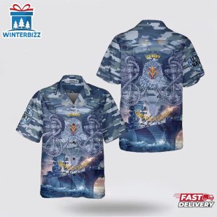 US Navy Veteran No One Fights Alone Veteran Hawaiian Shirt
