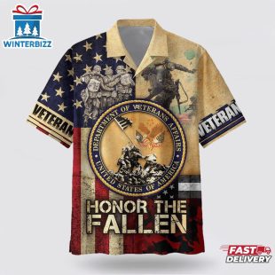 US Veteran Beach Honor The Fallen Hawaiian Shirt