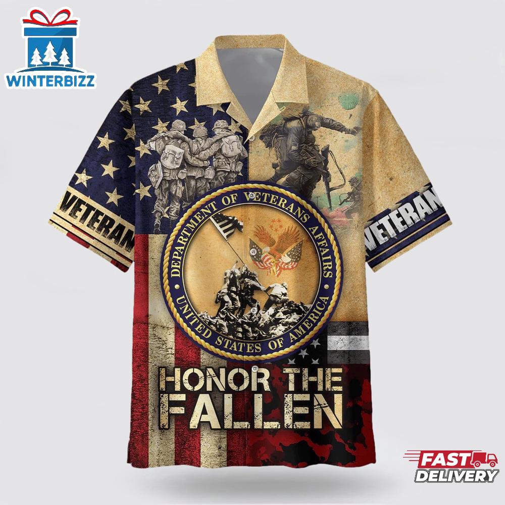 US Veteran Beach Honor The Fallen Hawaiian Shirt US Veteran Beach Honor The Fallen Hawaiian Shirt
