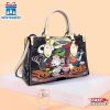 Valentine's Day Sweet Love Of Sally And Jack Skellington Cartoon Pattern Leather Handbag
