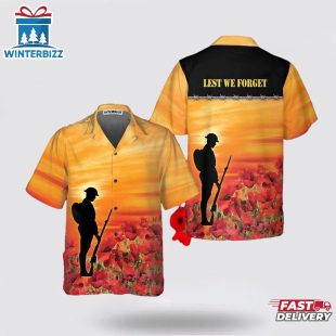 Veteran Lest We Forget Hawaiian Shirt