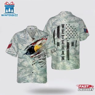 Veteran Proud US Airforce Camouflage Hawaiian Shirt