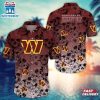 Washington Commanders Skull Pattern NFL Hawaiian Shirt