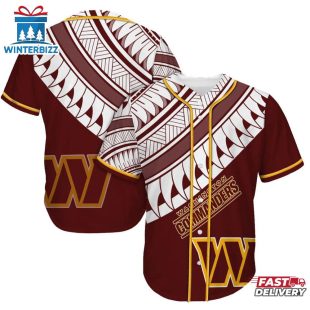 Washington Football Team Polynesian Pattern Summer Collection Baseball Jersey