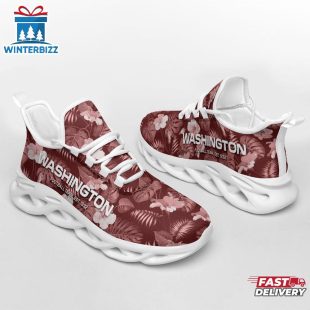 Washington Football Team Tropical Flowers NFL Max Soul Shoes For Fans