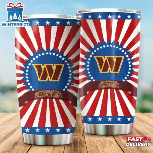 Washington Football Team USA Flag Pattern Independence Day Tumbler