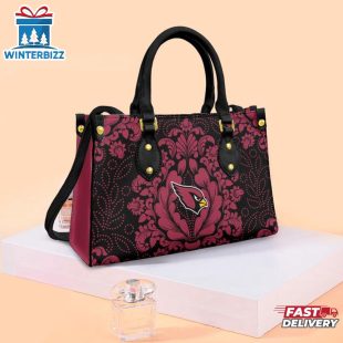 Arizona Cardinals Flower Pattern NFL Leather Handbag