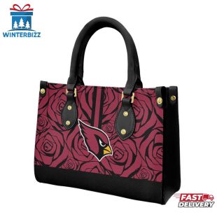 Arizona Cardinals Rose Pattern NFL Leather Handbag