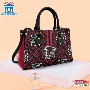 Atlanta Falcons Flower Pattern Limited Edition NFL Leather Handbag