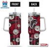 Atlanta Falcons Flowers Pattern NFL Tumbler 40Oz