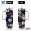 Baltimore Ravens Flowers Pattern NFL Tumbler 40Oz