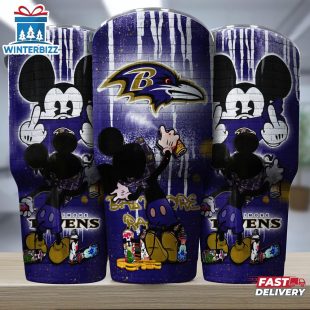 Baltimore Ravens NFL Mickey Mouse Pattern Tumbler