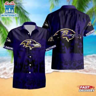 Baltimore Ravens Palm Tree Garden Pattern Hawaii Shirt
