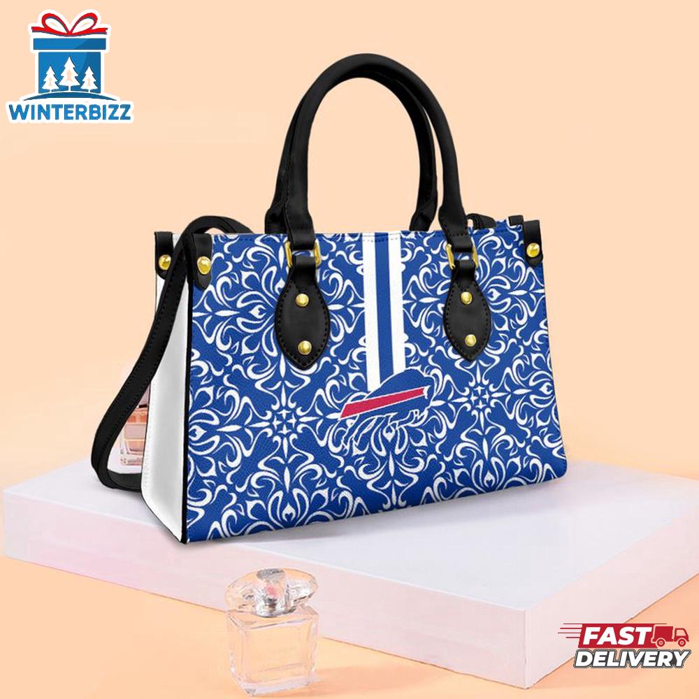 Buffalo Bills Flower Pattern Limited Edition NFL Leather Handbag Buffalo Bills Flower Pattern Limited Edition NFL Leather Handbag