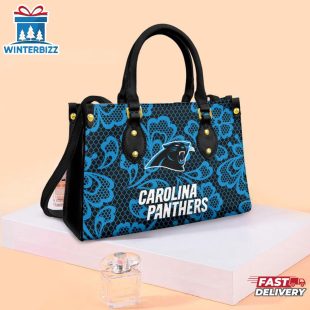 Carolina Panthers Floral NFL Leather Handbag