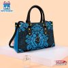 Carolina Panthers Flower Pattern NFL Leather Handbag
