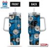 Carolina Panthers Flowers Pattern NFL Tumbler 40Oz