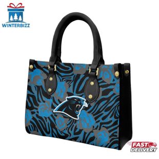 Carolina Panthers Rose Character NFL Leather Handbag