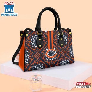 Chicago Bears Flower Pattern Limited Edition NFL Leather Handbag