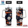Chicago Bears Flowers Pattern NFL Tumbler 40Oz