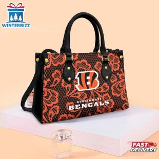 Cincinnati Bengals Floral NFL Leather Handbag