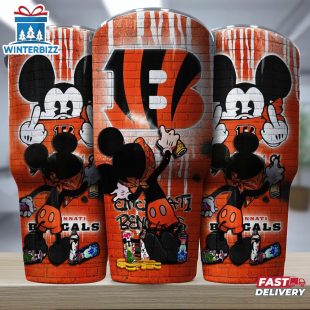 Cincinnati Bengals NFL Mickey Mouse Pattern Tumbler