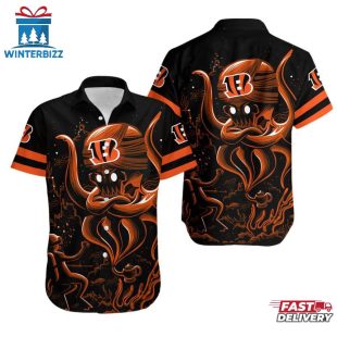 Cincinnati Bengals Octopus Hawaiian Shirt