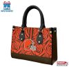 Cleveland Browns Rose Pattern NFL Leather Handbag