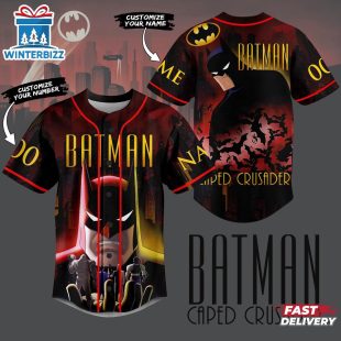 Custom Name And Number Batman Caped Crusader Baseball Jersey For Fans