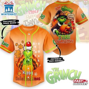Custom Name And Number The Grinch Jersey For Fanss