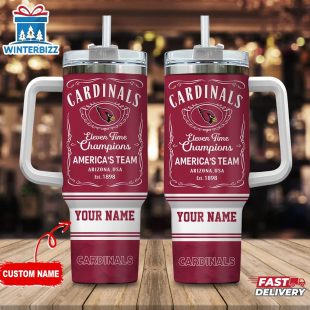 Custom Name Arizona Cardinals Tumbler 40Oz With Handle