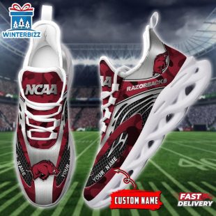 Custom Name Arkansas Razorbacks Team Sport Max Soul Shoes For Fans