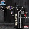 Custom Name Baltimore Ravens Team Baseball Jersey Shirt