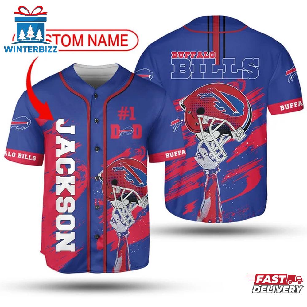 Custom Name Buffalo Bills Sport Baseball Jersey Shirt Custom Name Buffalo Bills Sport Baseball Jersey Shirt