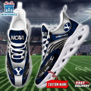 Custom Name BYU Cougars Team Sport Max Soul Shoes For Fans