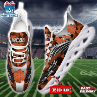 Custom Name Clemson Tigers Team Sport Max Soul Shoes For Fans