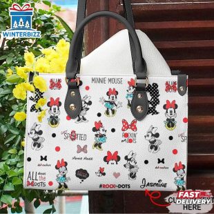 Custom Name Disney Mickey Mouse Cute Leather Handbag