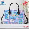 Custom Name Disney Stitch Leather Handbag