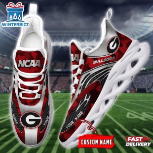 Custom Name Georgia Bulldogs Team Sport Max Soul Shoes For Fans