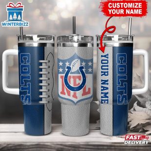Custom Name Indianapolis Colts NFL Football Logo Tumbler 40oz With Handle