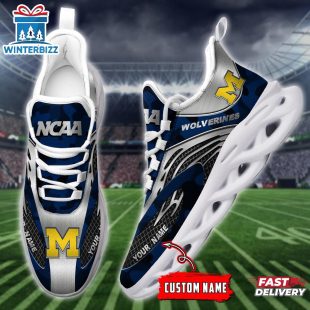 Custom Name Michigan Wolverines Team Sport Max Soul Shoes For Fans