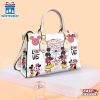 Custom Name Mickey And Minnie Leather Handbag