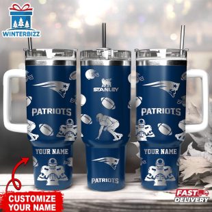 Custom Name New England Patriots NFL Tumbler 40oz With Handle