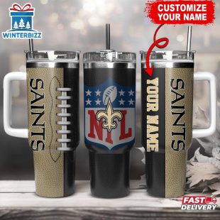 Custom Name New Orleans Saints NFL Football Logo Tumbler 40oz With Handle