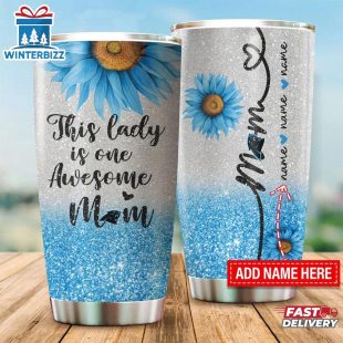 Custom Name NFL Carolina Panthers This Lady Is Awesome Tumbler