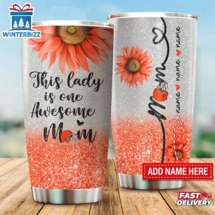 Custom Name NFL Cleveland Browns This Lady Is Awesome Tumbler