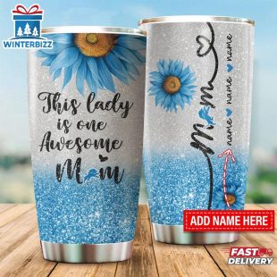 Custom Name NFL Detroit Lions This Lady Is Awesome Tumbler