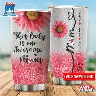 Custom Name NFL Kansas City Chiefs This Lady Is Awesome Tumbler